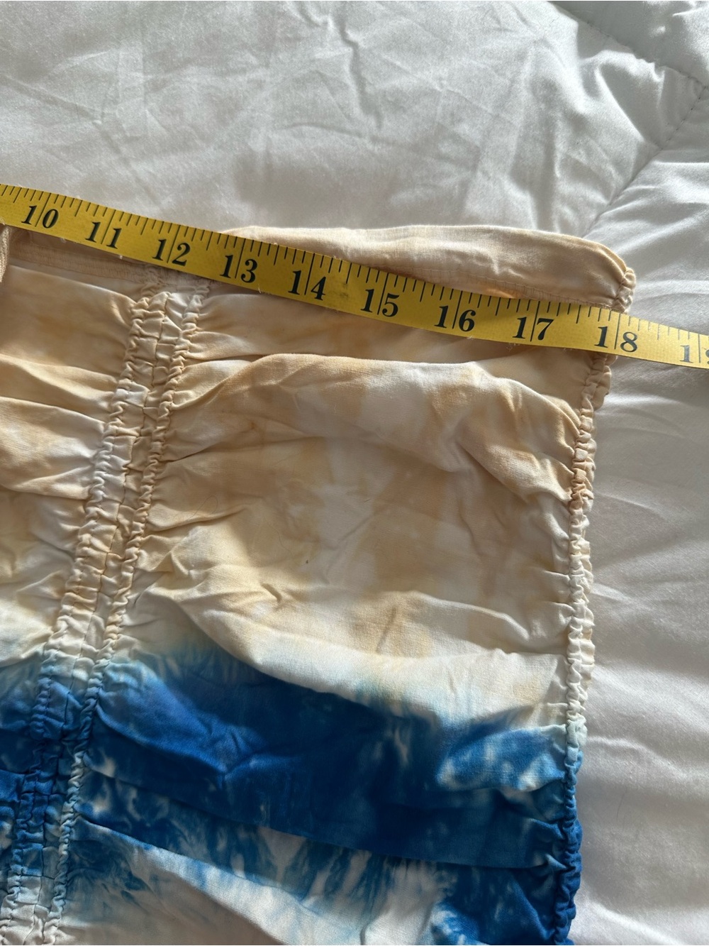 Wearables NWT Tie-Dye Blue and Cream Midi Skirt with Drawstring Waist size large - Picture 7 of 10